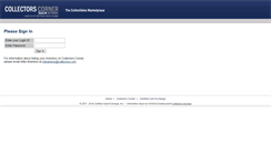 Desktop Screenshot of dealer.collectorscorner.com