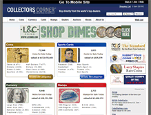 Tablet Screenshot of collectorscorner.com